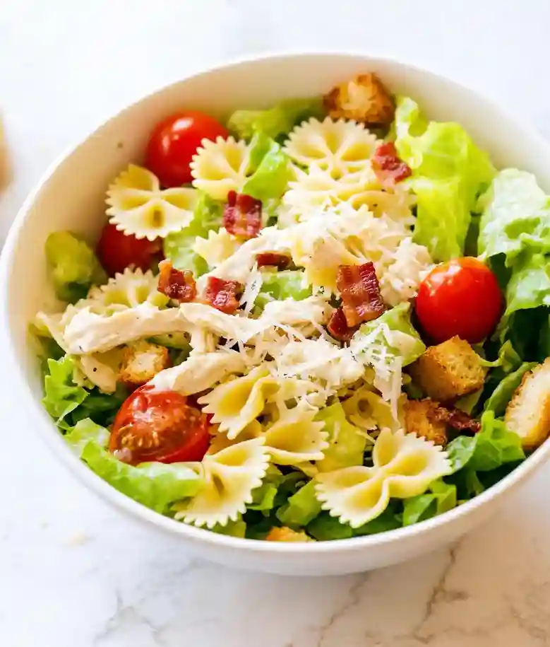 Easy Chicken Caesar Pasta Salad
