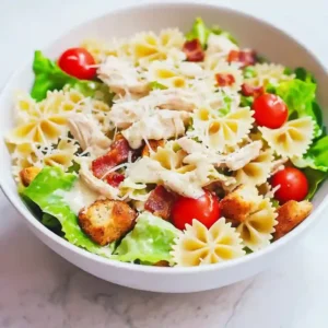 Easy Chicken Caesar Pasta Salad