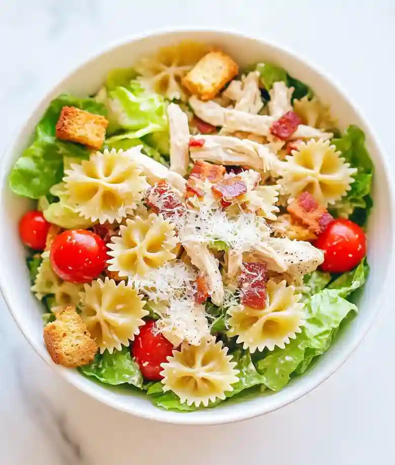 Easy Chicken Caesar Pasta Salad