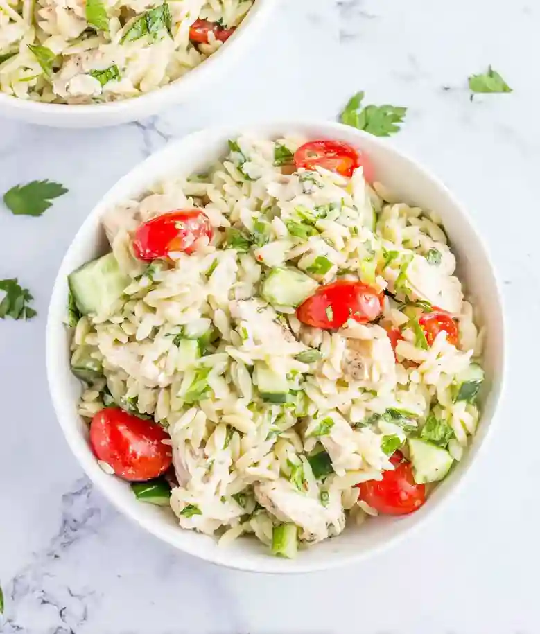 Easy Chicken Orzo Salad Recipe