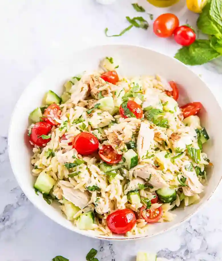 Easy Chicken Orzo Salad Recipe