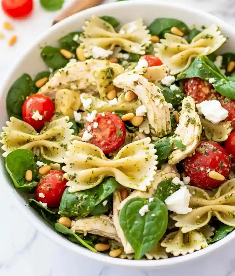 Easy Chicken Pesto Pasta Salad
