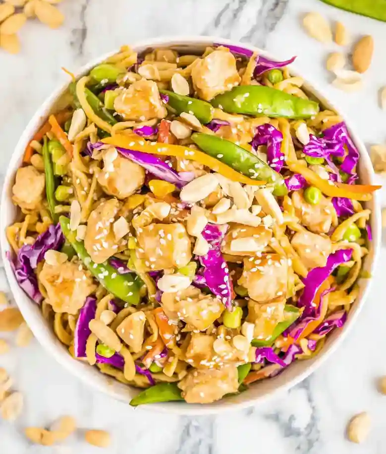 Easy Chinese Chicken Pasta Salad