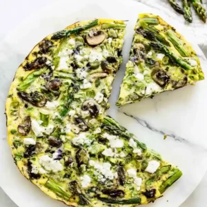 Easy Goat Cheese Asparagus Frittata