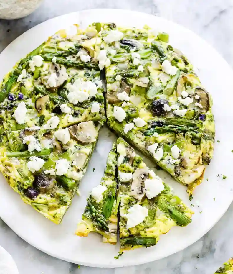 Easy Goat Cheese Asparagus Frittata