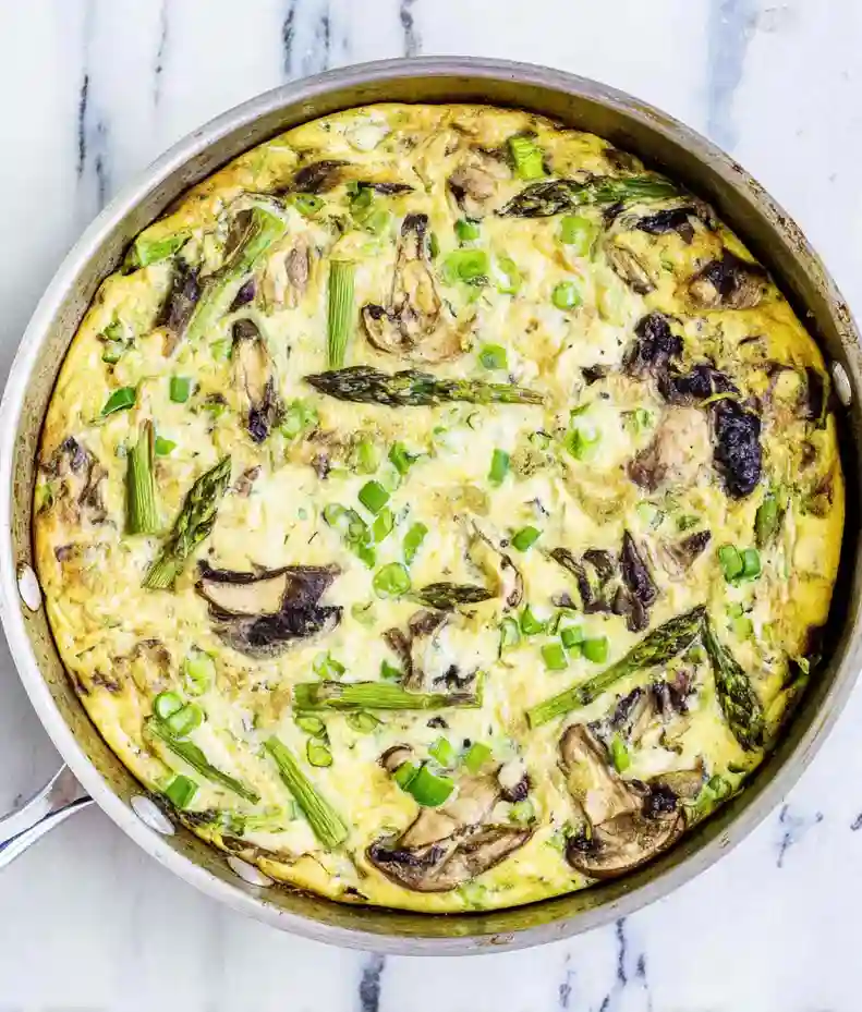 Easy Goat Cheese Asparagus Frittata