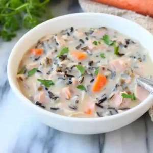 Easy Ham and Wild Rice Soup