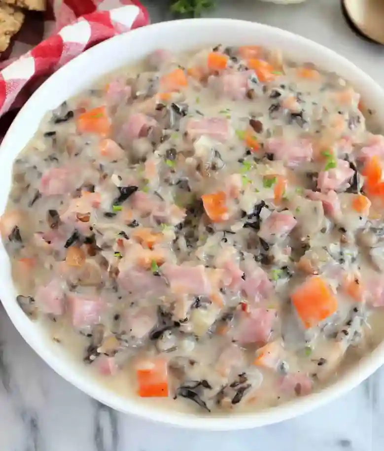 Easy Ham and Wild Rice Soup