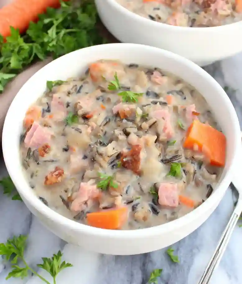 Easy Ham and Wild Rice Soup