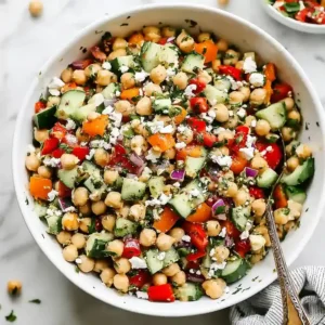 Easy Mediterranean Chickpea Salad