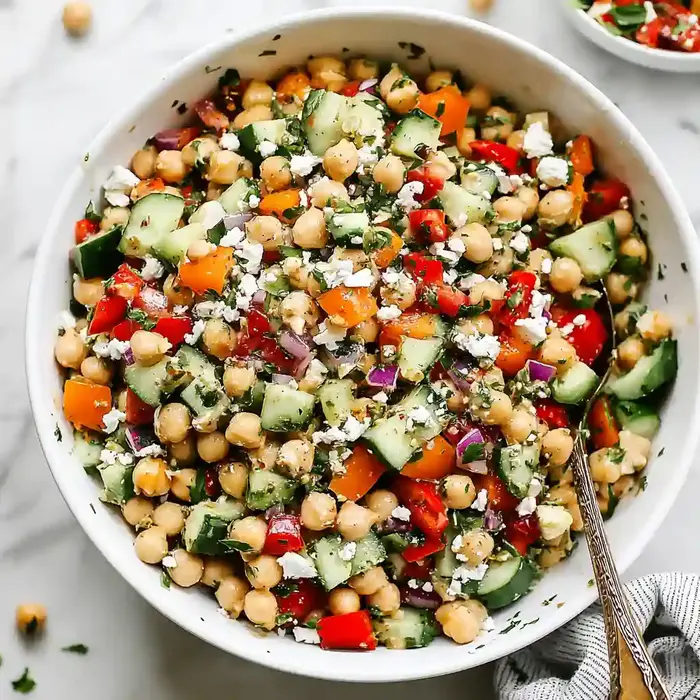 Easy Mediterranean Chickpea Salad