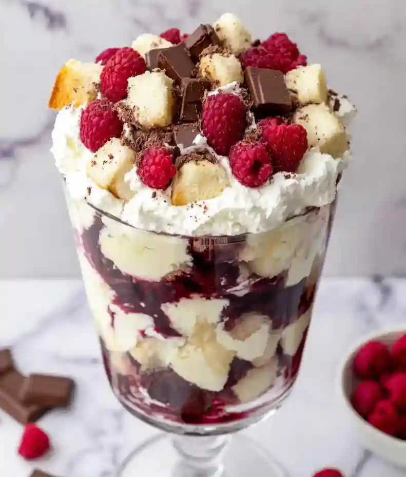 Easy No Bake Raspberry Trifle