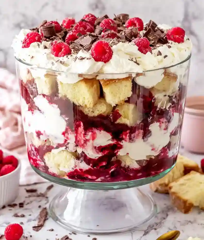 Easy No Bake Raspberry Trifle