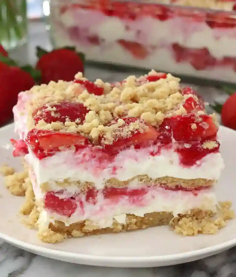 Easy No Bake Strawberry Dessert