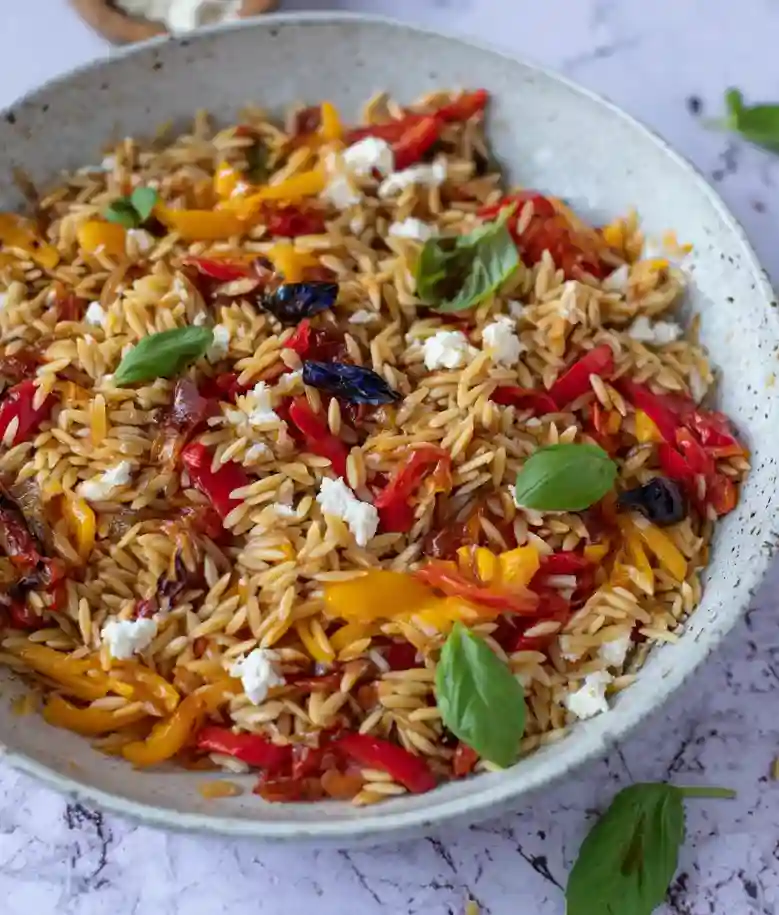 Easy Orzo and Roast Pepper Salad Recipe