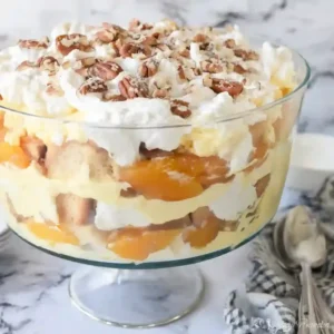 Easy Peach Trifle Dessert