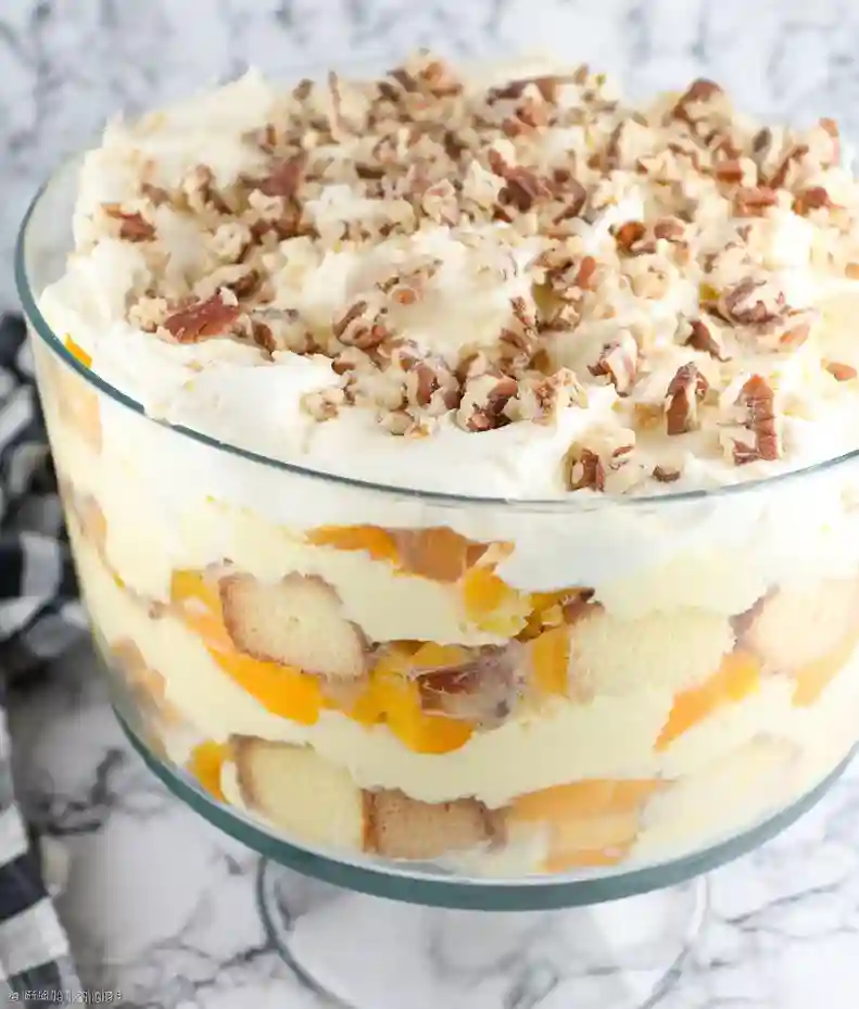 Easy Peach Trifle Dessert