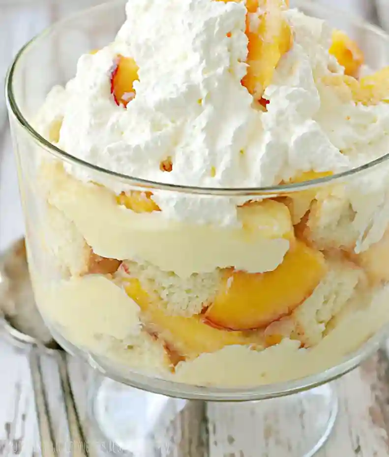 Easy Peach Trifle Dessert
