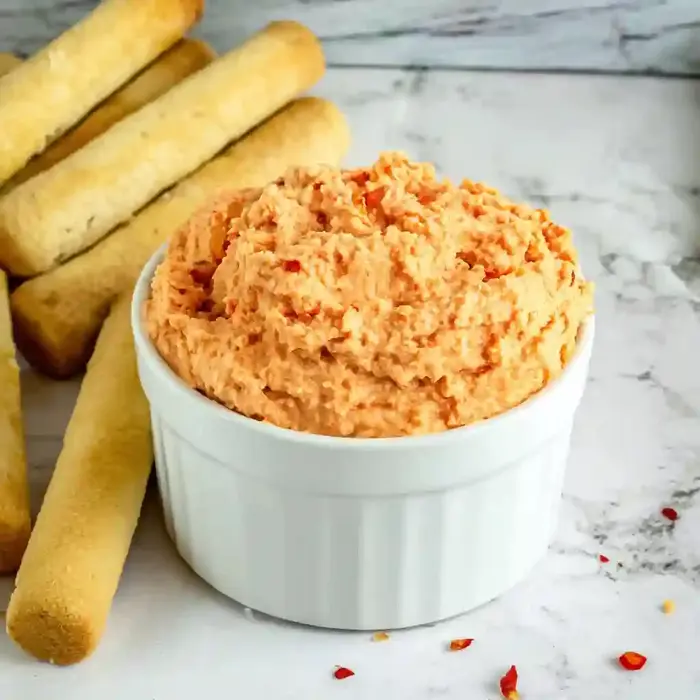 Easy Roasted Red Pepper Dip | Bake it Well