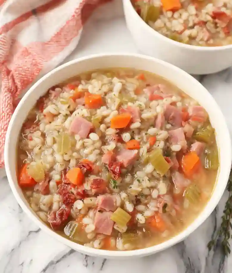 Easy Slow Cooker Ham Vegetable Soup