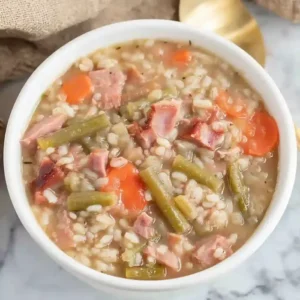 Easy Slow Cooker Ham Vegetable Soup