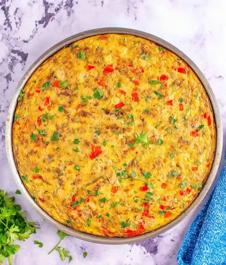 Easy southwestern chicken frittata
