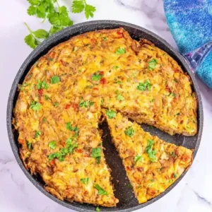 Easy southwestern chicken frittata