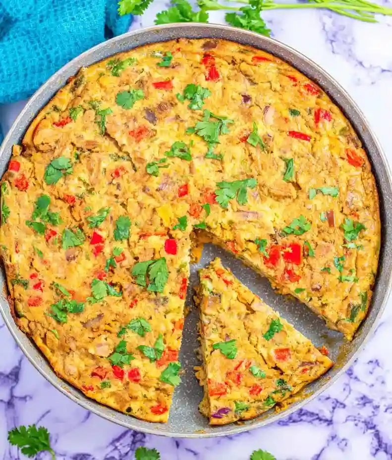 Easy southwestern chicken frittata