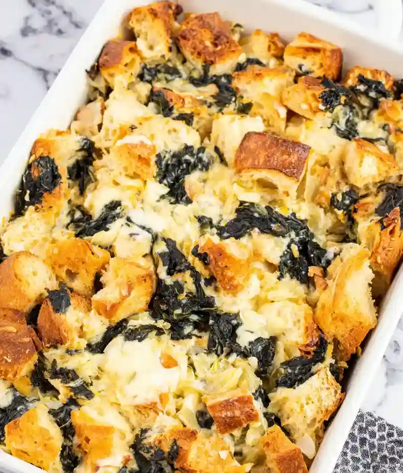 Easy Spinach Artichoke Strata Recipe