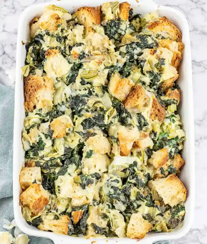 Easy Spinach Artichoke Strata Recipe