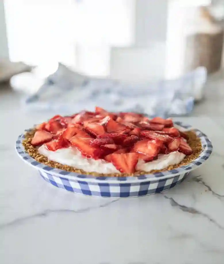 Easy Strawberry Mascarpone Cream Pie