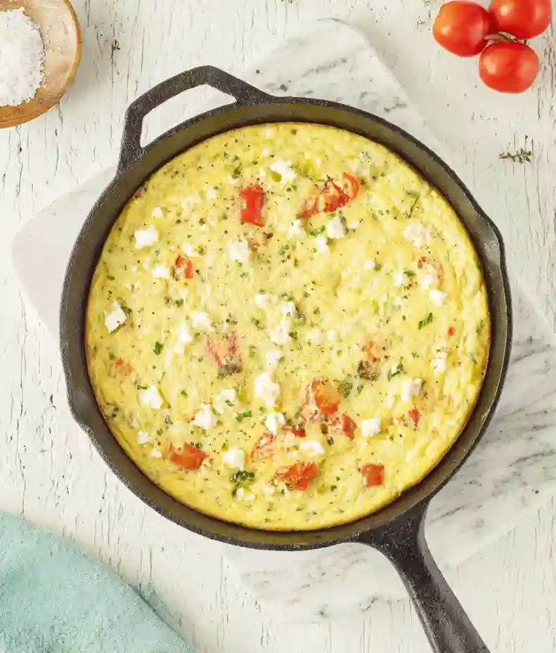 Easy Tomato Frittata with Feta