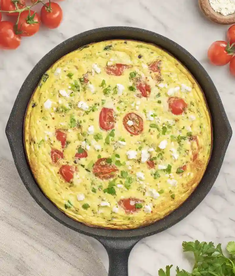 Easy Tomato Frittata with Feta