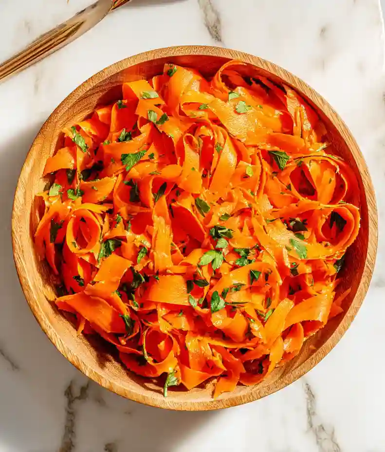 Fresh Mediterranean Carrot Ribbon Salad