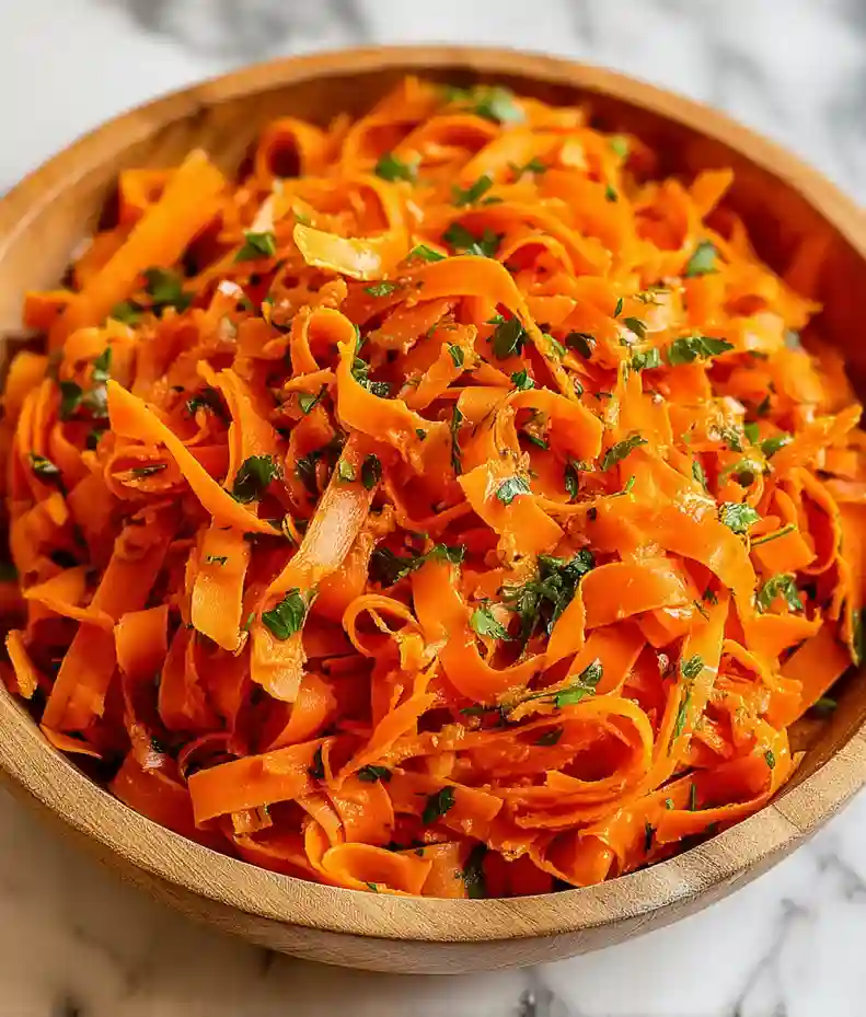 Fresh Mediterranean Carrot Ribbon Salad