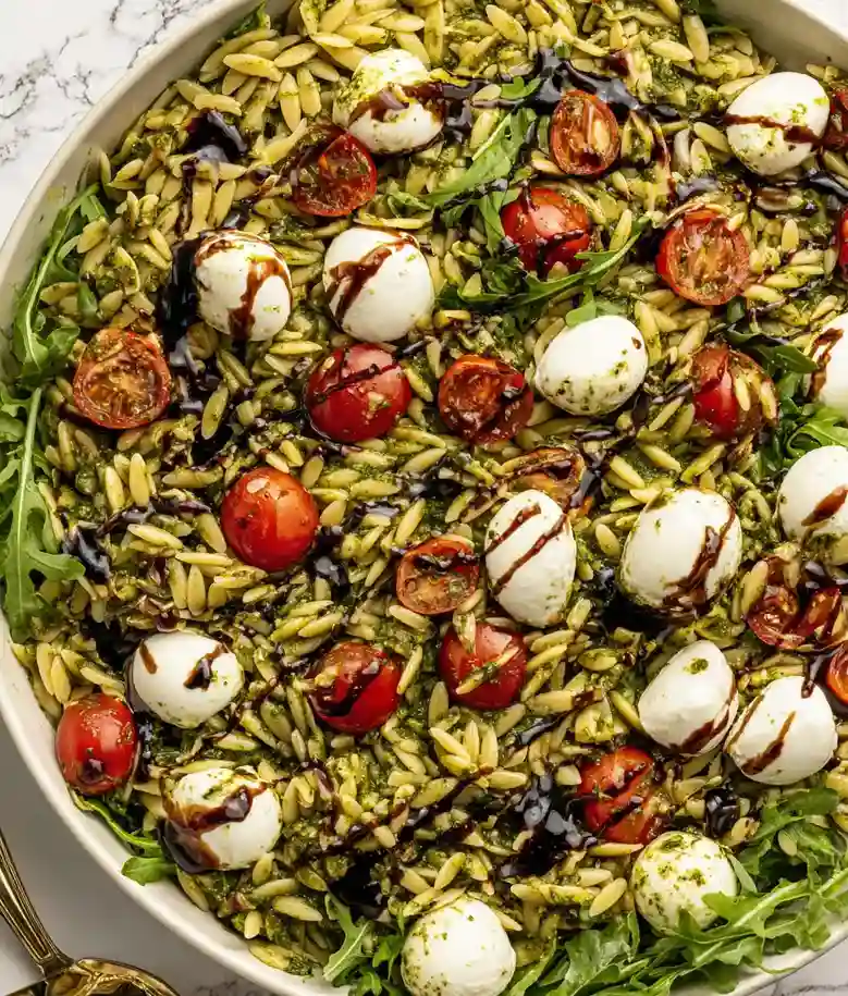 Fresh Pesto Orzo Pasta Salad