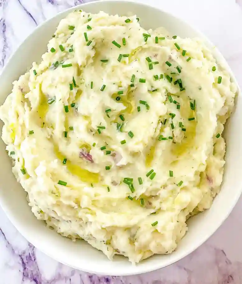 Garlic Parmesan Red Mashed Potatoes