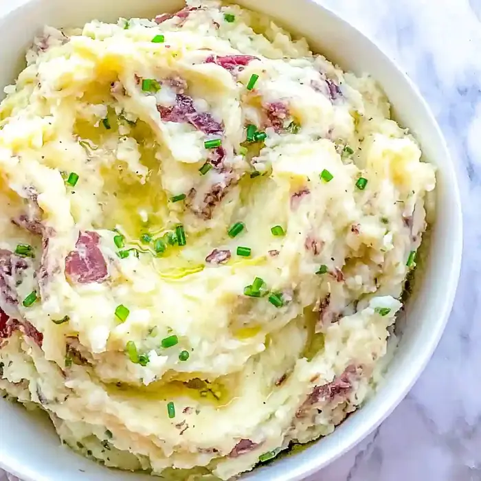 Garlic Parmesan Red Mashed Potatoes