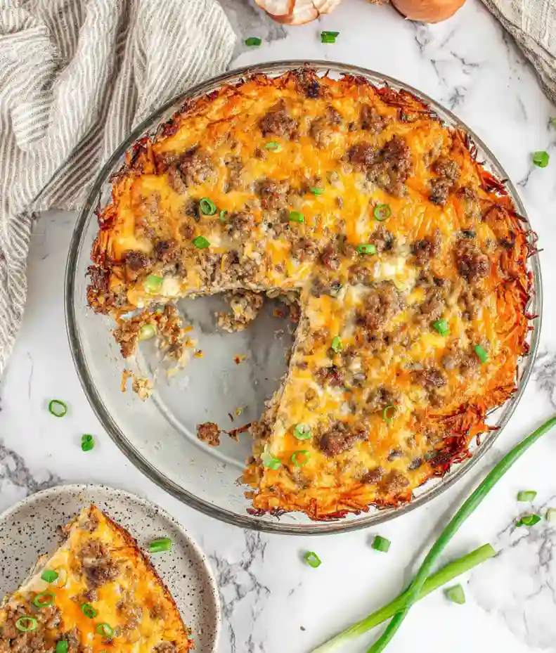 Hash Brown Crusted Quiche Recipe