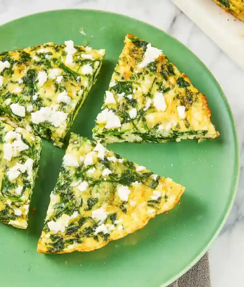 Healthy Spinach Frittata with Feta
