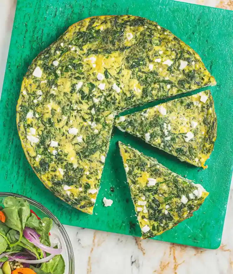 Healthy Spinach Frittata with Feta