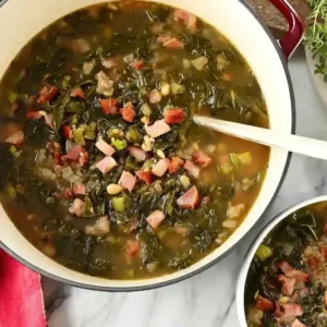 Hearty Collard Green Soup with Ham