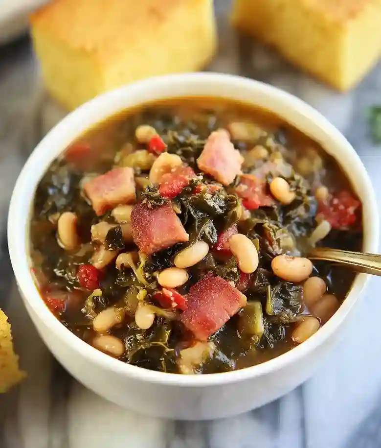 Hearty Collard Green Soup with Ham