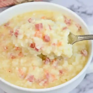 Hearty Ham and Cheese Cauliflower Soup