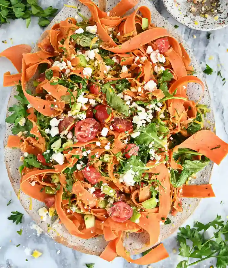 Mediterranean Carrot Ribbon Salad