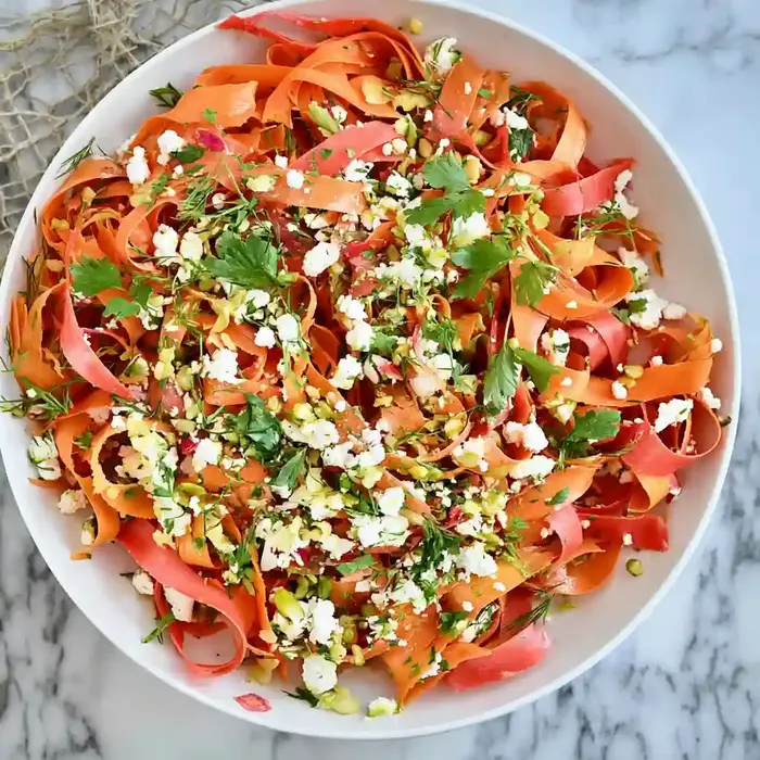 Mediterranean Carrot Ribbon Salad