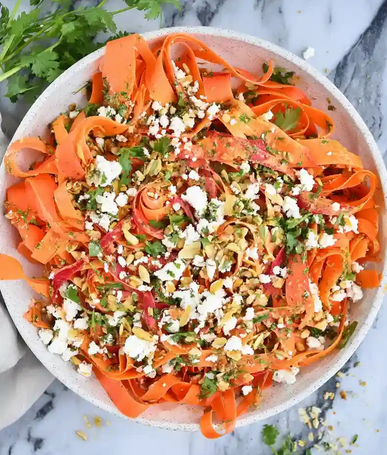 Mediterranean Carrot Ribbon Salad