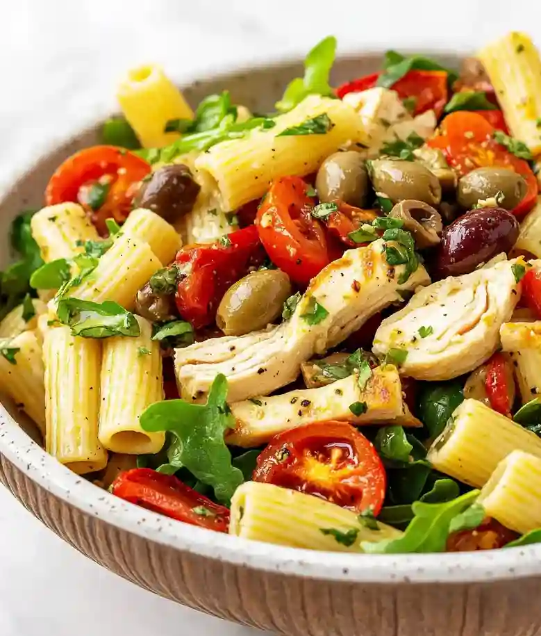 Mediterranean Chicken Pasta Salad