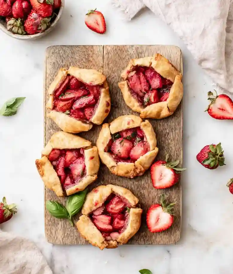 Mini Strawberry Basil Galettes