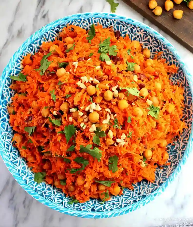 Moroccan Carrot Chickpea Salad Recipe